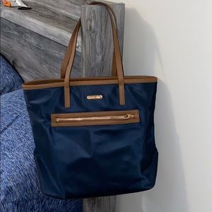 Michael Kors Blue and Tan Bag
